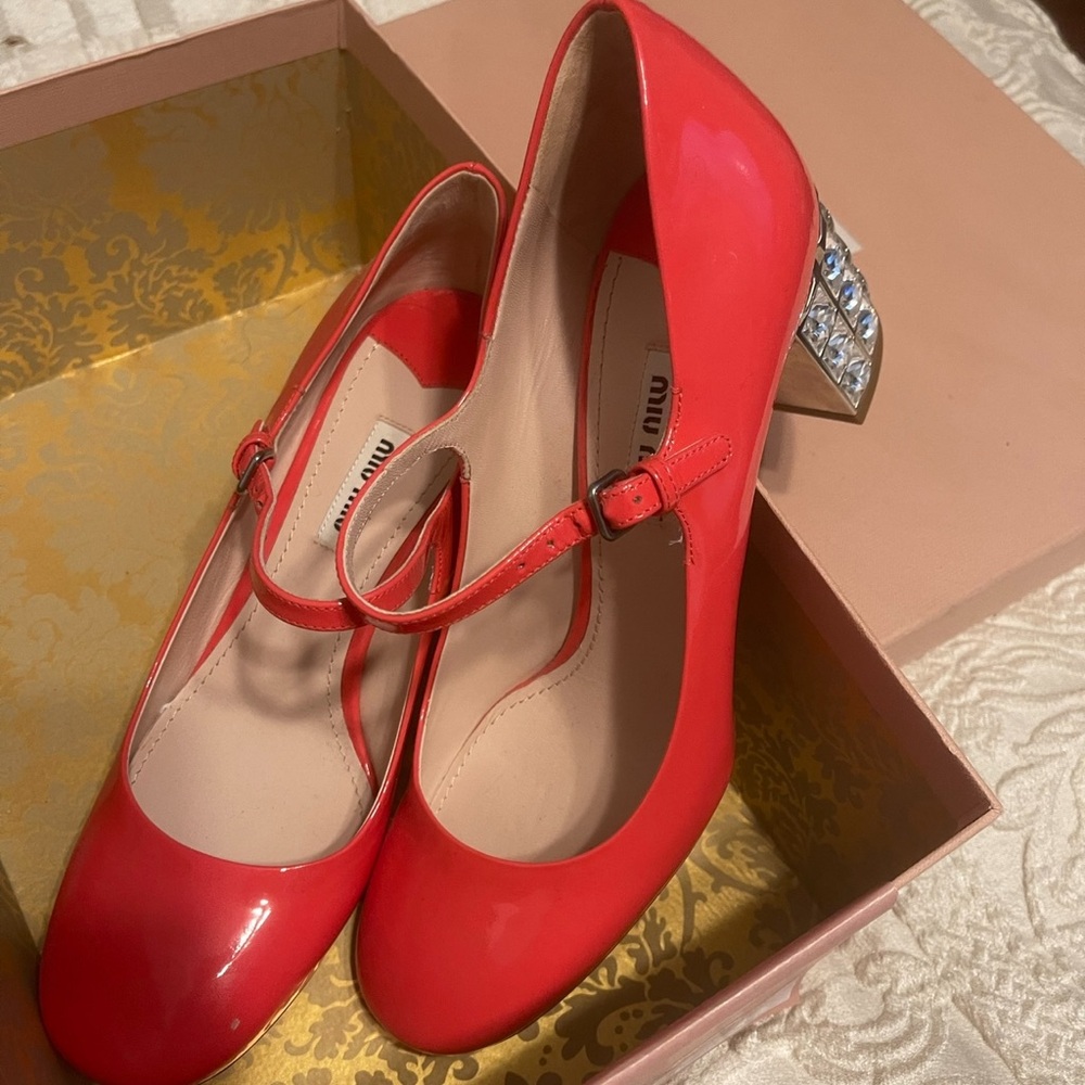 Brand New Miu Miu crystal heels